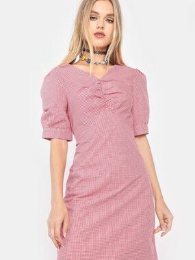 Love + Harmony Red Gingham Dress